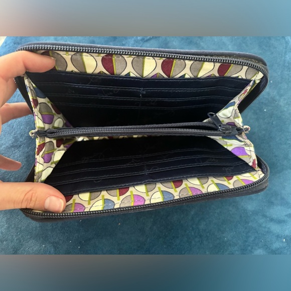 Vera Bradley Black Quilted Clutch - Picture 6 of 8